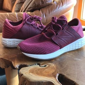 Maroon new balance running shoes